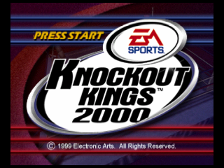 Knockout Kings 2000 title screen for Nintendo 64